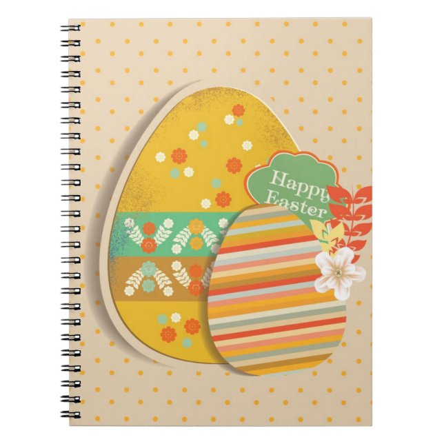Greeting card with Easter egg symbol Notebook (Front)