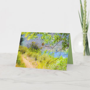 Greeting Card with Hummingbird