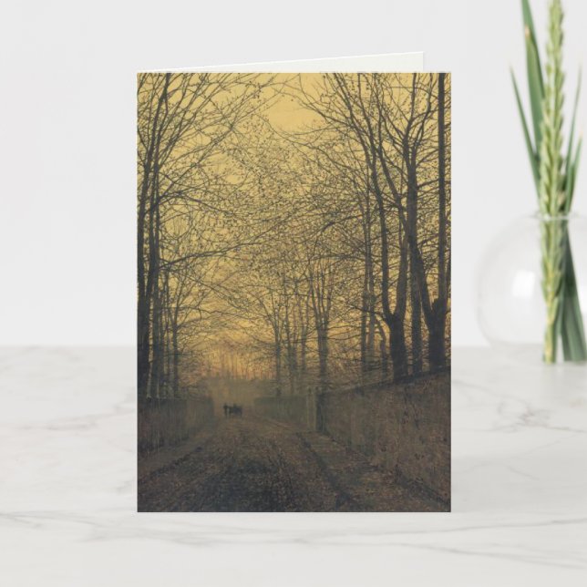 Greeting Card With John Atkinson Grimshaw Painting (Front)