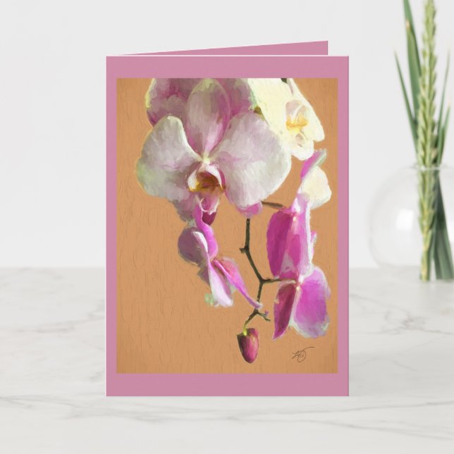 Greeting Card With Orchid (Front)
