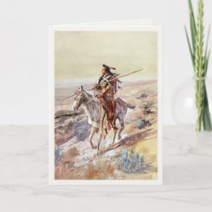 Greeting Card With Painting Of Native American