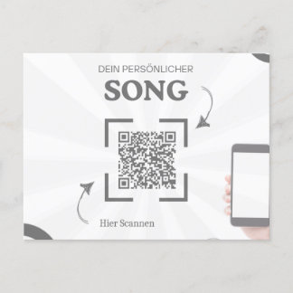 greeting card with QR code for a song
