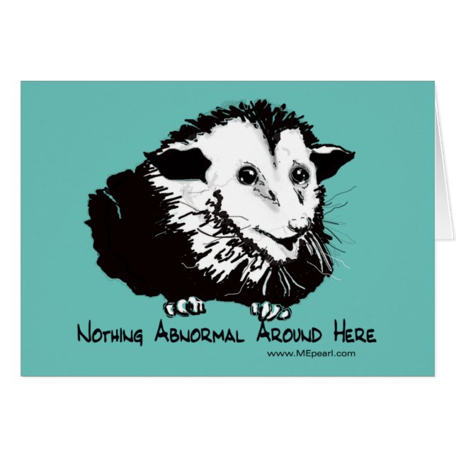 Greeting card with reassuring possum (Front Horizontal)