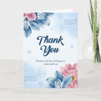 greeting card  with thank you note 