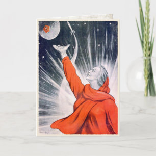 Greeting Card with USSR Propaganda Print