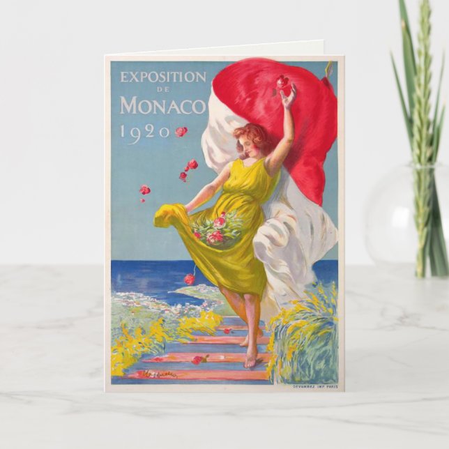 Greeting Card With Vintage Ad Poster (Front)