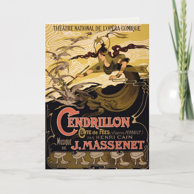 Greeting Card With Vintage Theatre Poster (Front)