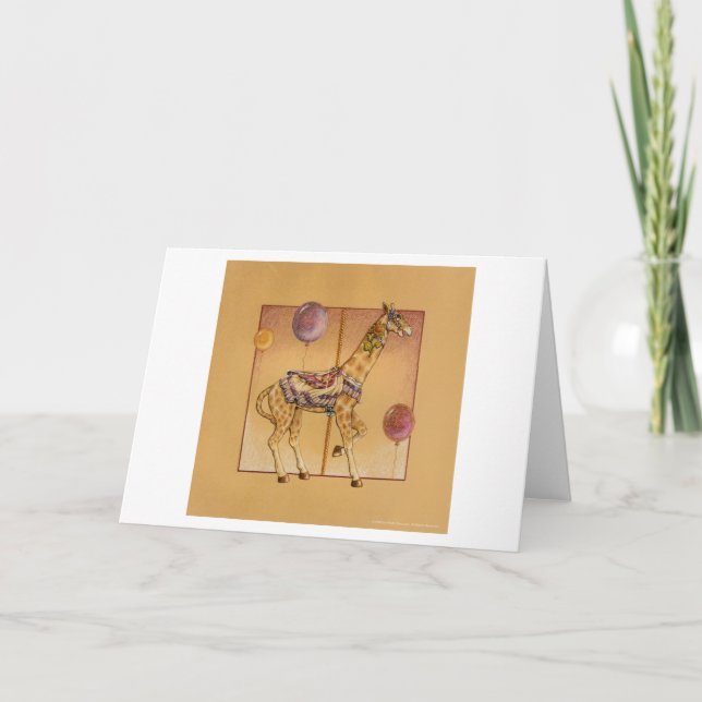 Greeting Cards - Carousel Giraffe (Front)
