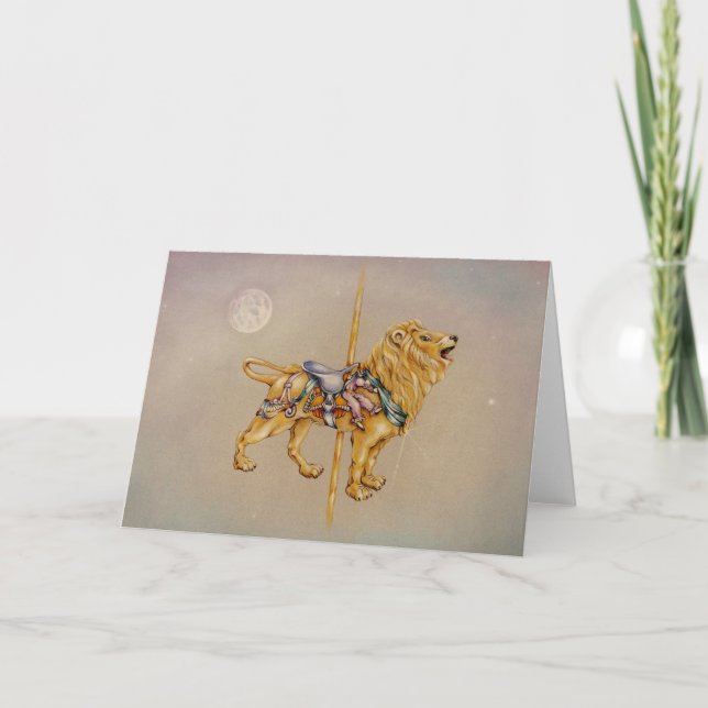 Greeting Cards - Carousel Lion (Front)
