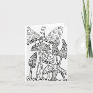 Greeting Cards - Mushrooms Doodle
