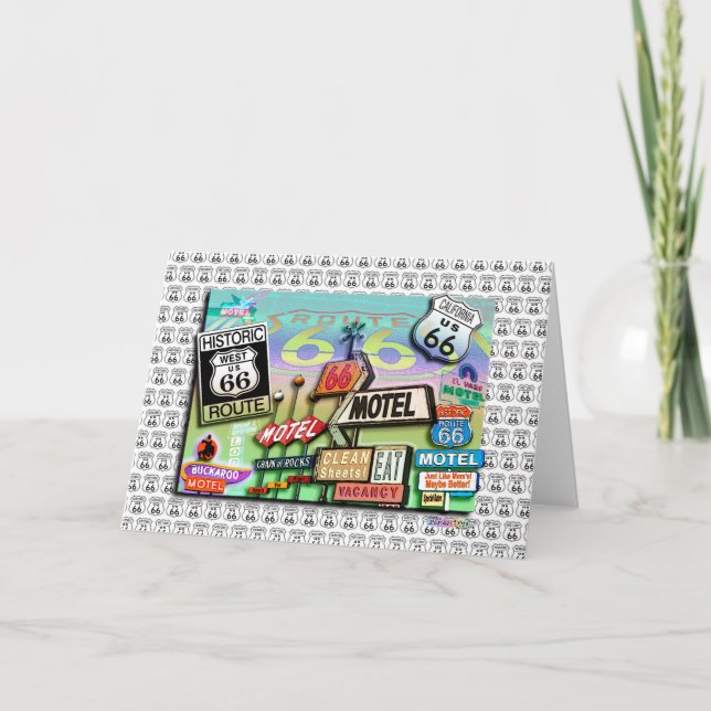 Greeting Cards - Route 66 The Mother Road 18SQ (Front)