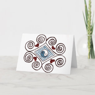 Greeting Cards ying yang swirl design