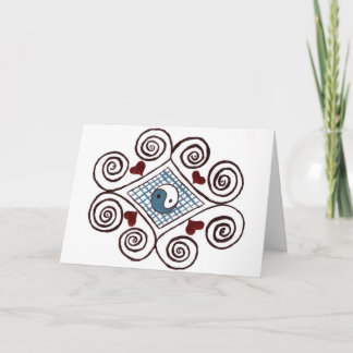Greeting Cards ying yang swirl design