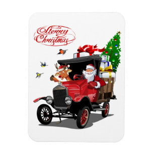 Greeting Christmas Card Magnet