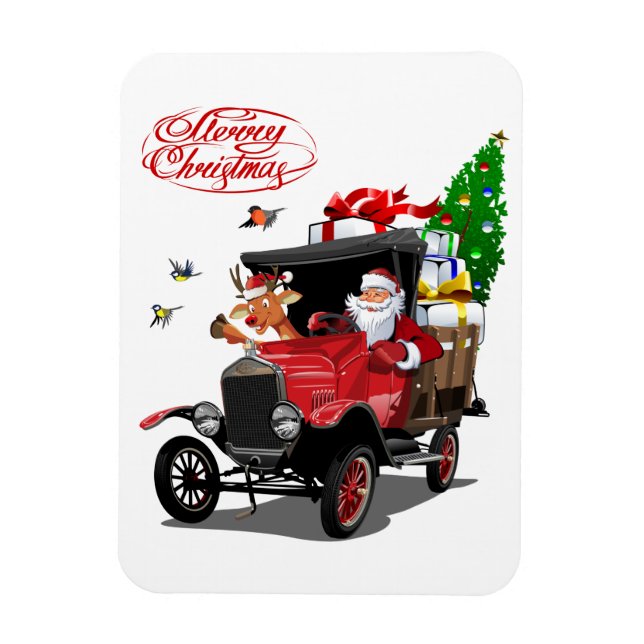 Greeting Christmas Card Magnet (Vertical)