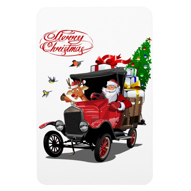Greeting Christmas Card Magnet (Vertical)