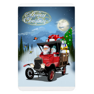 Greeting Christmas Card Magnet