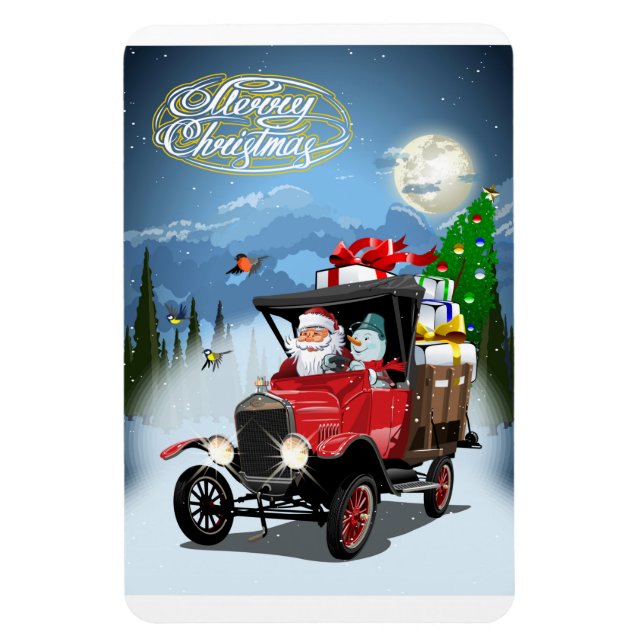 Greeting Christmas Card Magnet (Vertical)