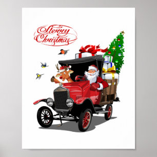 Greeting Christmas Card Poster