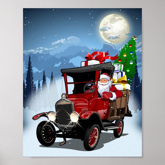 Greeting Christmas Card Poster (Front)