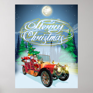 Greeting Christmas card Poster