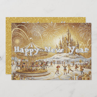 Greeting colour gold holiday card