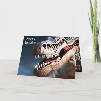 Greeting Fellow T-rexs, Birthday Card