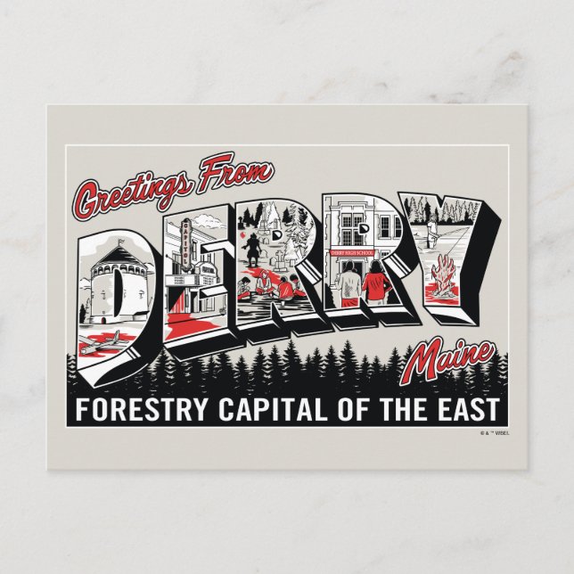 Greeting From Derry Maine Postcard (Front)