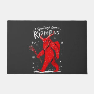 Greeting from Krampus Xmas Christmas Doormat