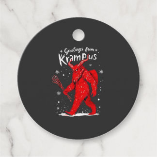 Greeting from Krampus Xmas Christmas Favour Tags