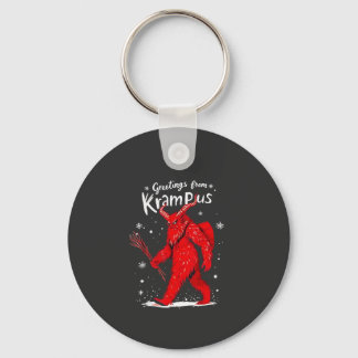Greeting from Krampus Xmas Christmas Key Ring