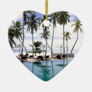 Greeting from Maldives Ceramic Tree Decoration
