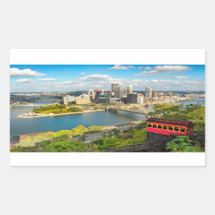 Greeting From Pittsburgh PA  Rectangular Sticker