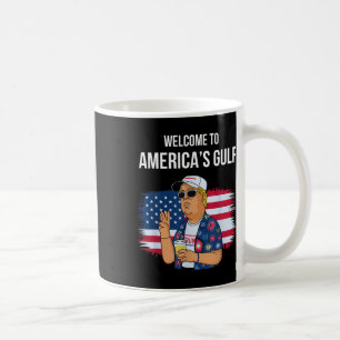 Greeting From The Gulf Beach Of America Patriotic Coffee Mug