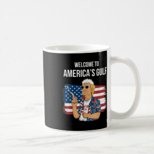 Greeting From The Gulf Beach Of America Patriotic Coffee Mug