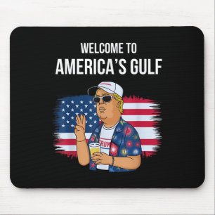 Greeting From The Gulf Beach Of America Patriotic  Mouse Pad
