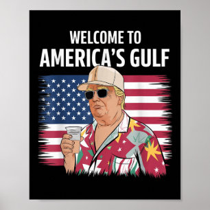 Greeting From The Gulf Beach Of America Patriotic Poster
