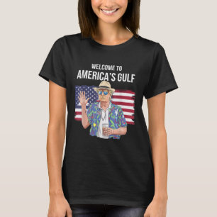 Greeting From The Gulf Beach Of America Patriotic T-Shirt