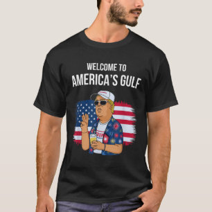Greeting From The Gulf Beach Of America Patriotic T-Shirt