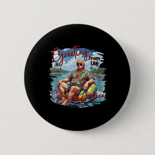 Greeting From The Gulf Of Usa America Trump Patrio 6 Cm Round Badge