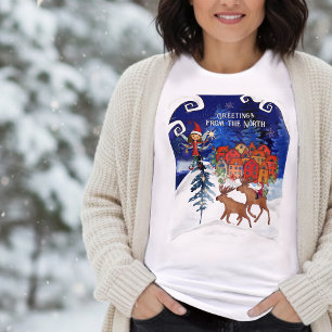 Greeting from the North Moose Village Tri-Blend Shirt