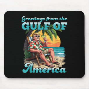 Greeting From The Patriotic Gulf Of Usa America Mouse Pad