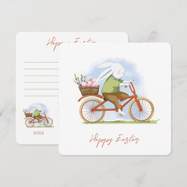 Greeting Invitation Happy Easter. Greeting (Front/Back)