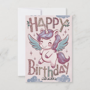 Greeting Magic Unicorn Birthday Card