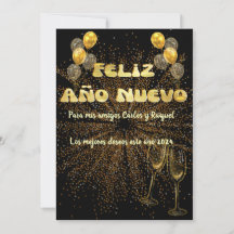Greeting New Year in elegant gold