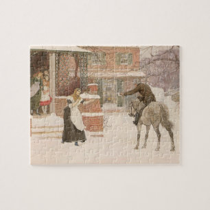 Greeting the Postman by Robert Walker Macbeth Jigsaw Puzzle