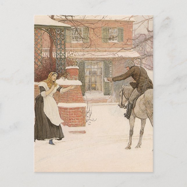 Greeting the Postman by Robert Walker Macbeth Postcard (Front)