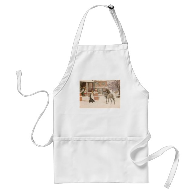 Greeting the Postman by Robert Walker Macbeth Standard Apron (Front)