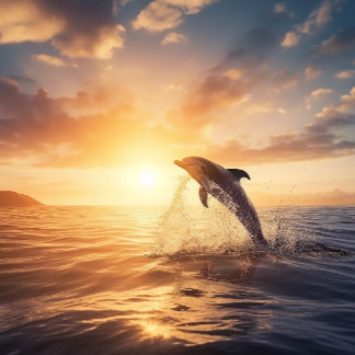 Greeting the Sunrise - Dolphin Jigsaw Puzzle