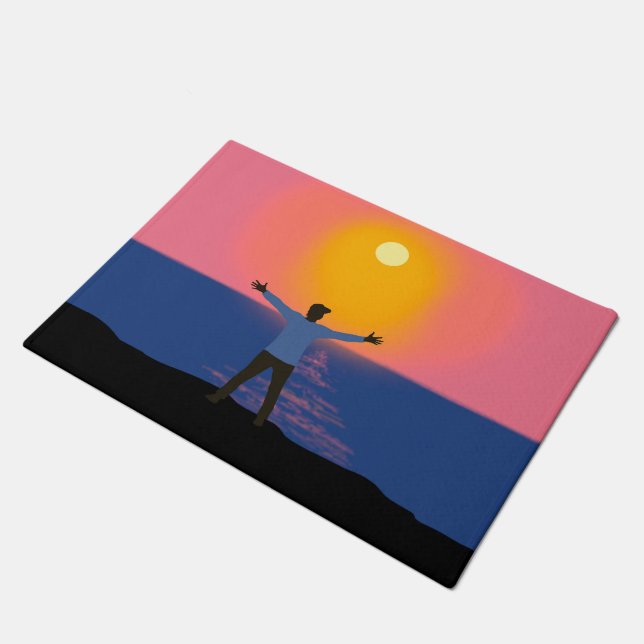 Greeting to the Sun   Doormat (Angled)